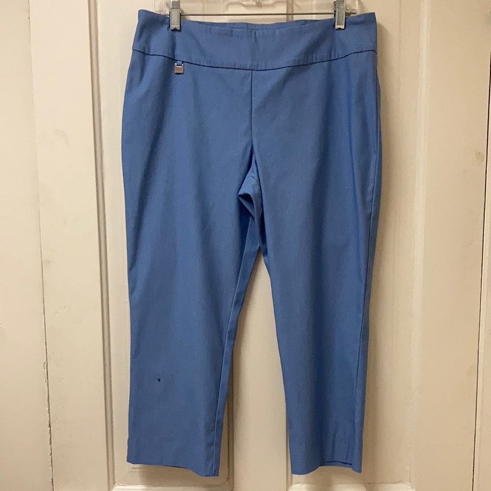 Cute periwinkle blue Capri pants, size 14 P